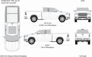 dodge ram truck dimensions